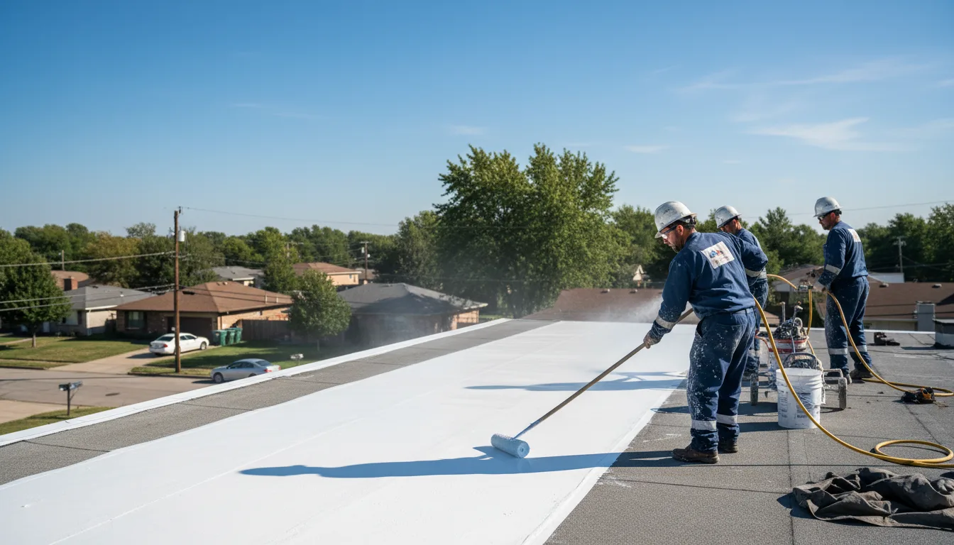 Commercial roof coating in Selman City, TX near me